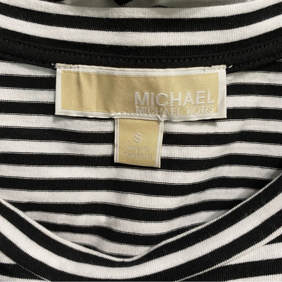 Michael Kors Black White Striped Sleeveless Top - Picture 6 of 6